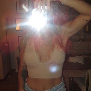 Kookai Spandex Tan Busty Tank Top